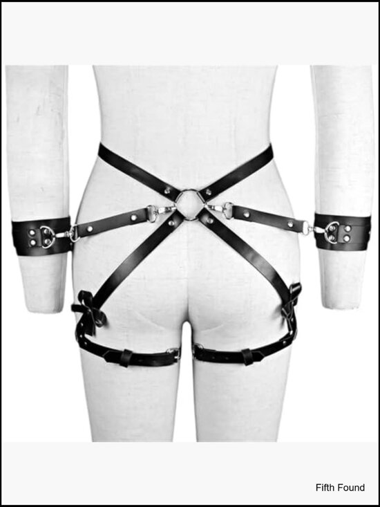 Punk Gothic Adjustable Waist Belt with Metal Details for Party main image 5